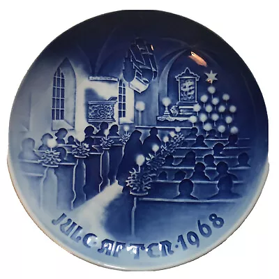 B&G Kjobenhavn Denmark 7  Porcelain Plate Christmas In Church Jule Aften 1968 • $6.99