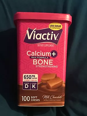 Viactiv Calcium Plus Bone Strengthening Max Formula Milk Chocolate100 Soft Chews • $15.99