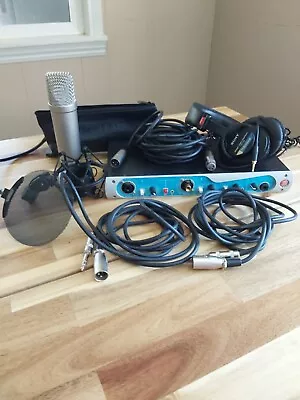 Recording Lot-recording Interface/mic/pop Screen/headphones/cables And More! • $79