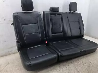 2017-2022 Ford F350 Sd Oem Lariat Black Ebony Leather Rear Seat 60/40 Bench • $523.36