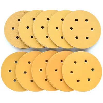 6 In Hook And Loop Sanding Discs 80 120 220 320 400Grit Orbital Sander Sandpaper • $23.74