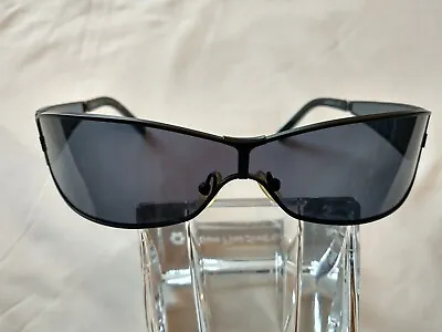 Rare ROMEO GIGLI Italy Black Titanium Mask Sunglasses  Designed For Bono Of U 2 • $249