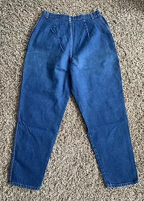 Vintage 80s 90s Womens Denim Blue Jeans Denim Relic Pleated Size 17/18 • $13.47