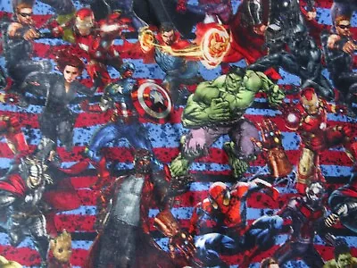 $10.08 • Buy Marvel Avengers Thor Black Widow Doctor Strange Antman Fabric 100% Cotton