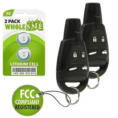 2 Replacement For 2003 2004 2005 2006 2007 2008 2009 Saab 9-3 93 Key Fob Remote • $31.45
