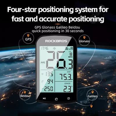 ROCKBROS M1 GPS Bike Computer Bluetooth MTB Waterproof ANT+ Odometer Speedometer • $36.59