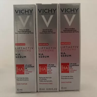 3X VICHY Liftactiv Supreme H.A Serum 1.5% Pure Hyaluronic Acid 10ml/0.33 Oz NIB • $11.20