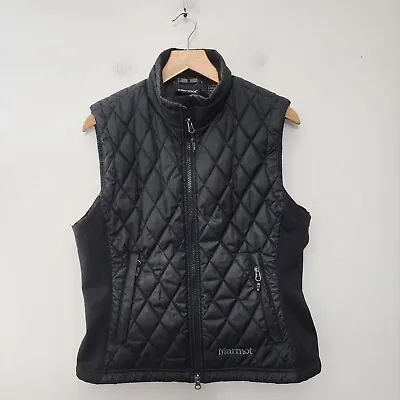 Marmot Vest Women's Medium Black Diamond Quilted Full Zip Puffer Kitzbuhel • $32.95