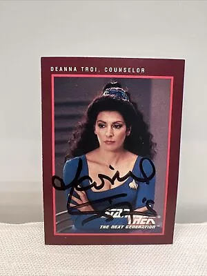 Star Trek Tng Marina Sirtis Counselor Deanna Troi Autograph Signed Card • $53.95