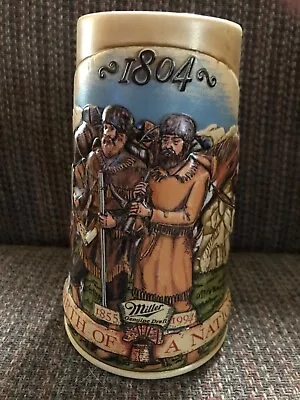 MILLER “Birth Of A Nation”Stein 1804 Lewis And Clark Expedition #4 In Series • $14.99
