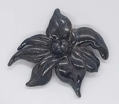 Signed Mma 925 Metropolitan Museum Of Art Sterling Silver Jewelry Flower Pin 22g • $68