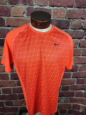 Nike Livestrong Men's L Pink Red Abstract Running Shirt • $22.97