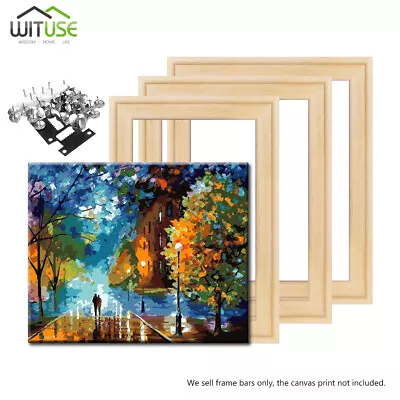 DIY Sturdy Wooden Bar Stretcher Strip Frame For Canvas Painting 20cm To 60cm D2 • £10.62