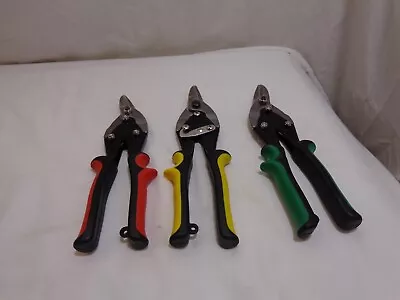 (3 Pc)  10  Tin Snip Set : Straightleft Right Metal Shears- Unbranded • $9.99