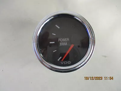 Vdo Power Trim Gauge White Black Face 301010025 Marine Boat • $24.95