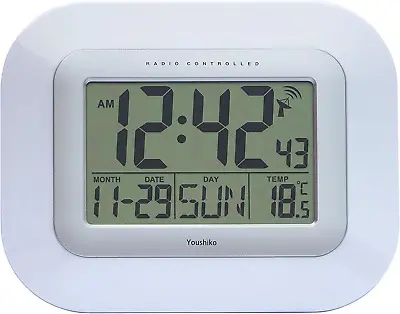 Radio Controlled LCD Wall Mountable And Desk Clock ( UK & Ireland Version ) Jumb • £18.99