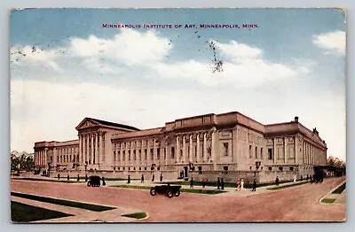 Minneapolis Institute Of Art MN Street View People Antique Cars DB 1921 Postcard • $6.95