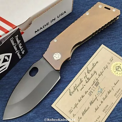 Medford TFF-1 Fat Daddy PVD Coated S45VN Blade Bronze Titanium Handles - DEALER • $890