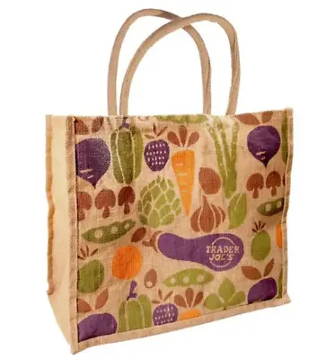 $14.49 • Buy Trader Joe's Reusable Jute Burlap Shopping Tote Bag Shopper ECO-Friendly NEW