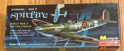 MONOGRAM Kit #PA79 SUPERMARINE SPITFIRE MARK IX!! Vintage Monogram • $29.95