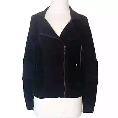 Athe Vanessa Bruno Wool Mohair Knit Moto Jacket Sz S • $99