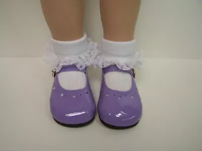 Lavender Patent Heart Cut-Out Doll Shoes For 23  My Twinn Poseable (Debs*) • $14.19