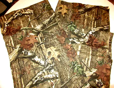 2 Mossy Oak Break-Up Infinity Camouflage Print Window Panels 40x84 Curtains • $30