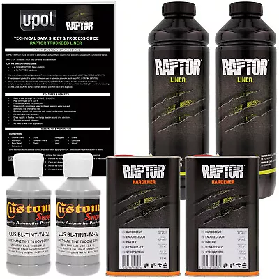 U-POL Raptor Tintable Dove Gray Spray-On Truck Bed Liner Coating 2 Liters • $129.99