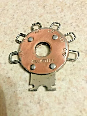 Vintage Millimeters Spark Plug Gauge Made In USA Decimal Point & MM. • $7.99