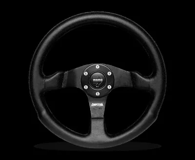 Momo Competition Steering Wheel 350 Mm - Black AirLeather/Black Spokes • $201.54