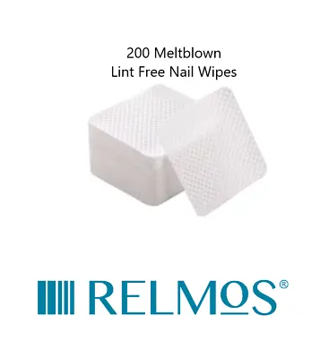 200 Meltblown Lint Free Nail Wipes Squares Pads Size 50mm X 50mm Acrylic Art Gel • £2.99