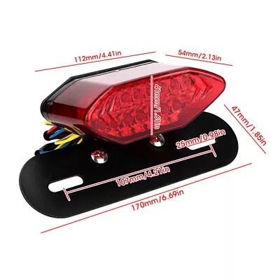 Car Vintage Motorcycle LED Tail Light Turn Signal Lamp Taillight For (Red ) • $14.50