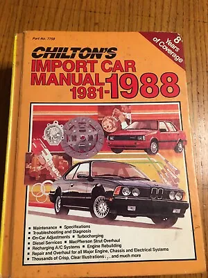 Audi BMW Saab Toyota Volvo VW 1981-1988 Tune-up Shop Service Repair Manual Book • $39.99