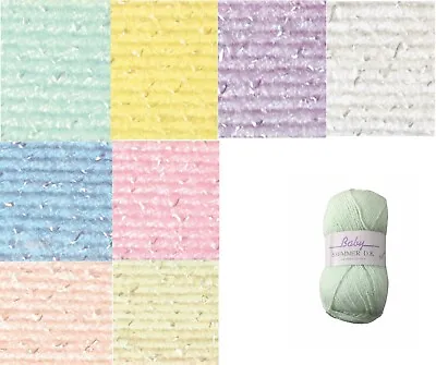 James C Brett Baby Shimmer DK 100g 8 Colours - Post Free • £3.99