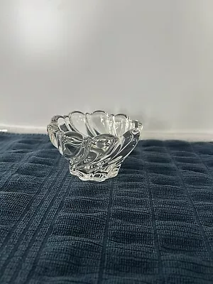 Elegant Mikasa Peppermint Clear Swirl Crystal Candy Dish Nut Bowl Germany • $10