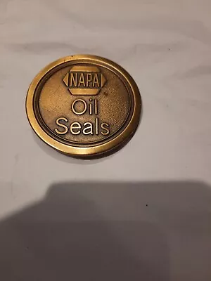 NAPA Auto Belt Buckle Napa Oil Seals Auto Parts Brass Round Belt Buckle • $16