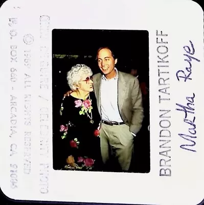 Brandon Tartikoff & Martha Raye - 35mm Slide Celebrity Photo Agency P.34.19 • $6.95