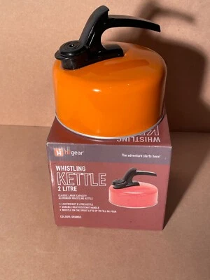 Hi Gear Aluminium Whistling Kettle - Orange 2 Litre Camping Stove Retro • £3.50