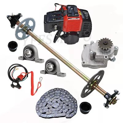 E-Bike Rear Axle Kit Wheel Hub 50cc 2Stroke Engine Motor Gokart Trike Lawn Mower • $187.49