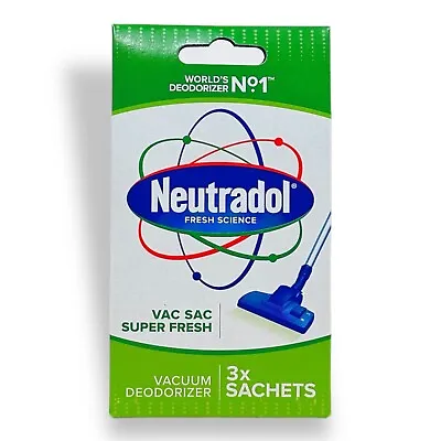 Neutradol SUPER FRESH  Vac Sac Deodorizer Sachets Vacuum Hoover Air Freshener • £3.29