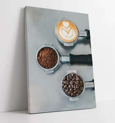 Coffee Aesthetic Cafe Photo -deep Framed Canvas Wall Art Picture Print- Kitchen • £12.99