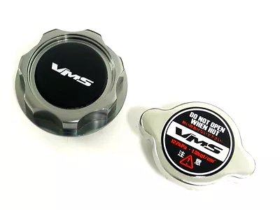 Vms Racing Gunmetal Oil Cap + Radiator Cap For Mitsubishi B • $29.95