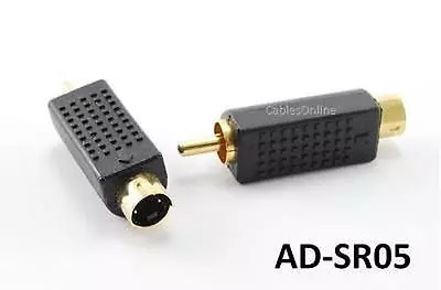 Bi-Directional S-Video To RCA Male/Male Video Adapter CablesOnline AD-SR05 • $6.99