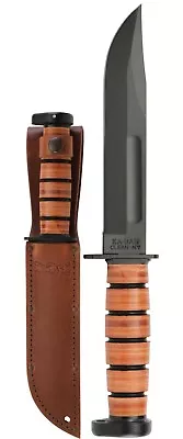 KA-BAR 1317 Dog's Head Utility Knife W/ Leather Sheath • $91.74