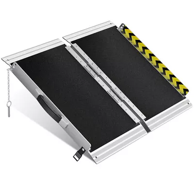 2'-8' Folding Aluminum Wheelchair Ramp Portable Mobility Scooter Non-Slip 600LBS • $85.99