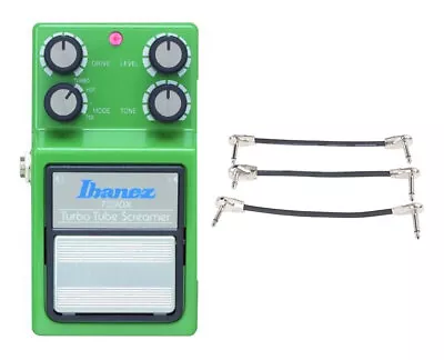 Ibanez TS9DX Turbo Tube Screamer Overdrive Pedal + Gator Patch Cable 3 Pack • $119.99