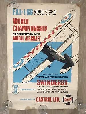 UK Radio Controlled Aircraft Advertising Publicity Poster 1966 RAF 20x30 Castrol • £79.99