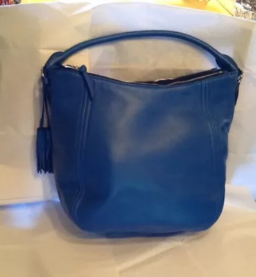 J Crew Peyton Leather Hobo Handbag-Cobalt Blue + Storage Bag-Authentic-$298-NWT • $250