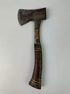 ESTWING Vintage Camping Hatchet Axe With Stacked Leather Handle • $17.99