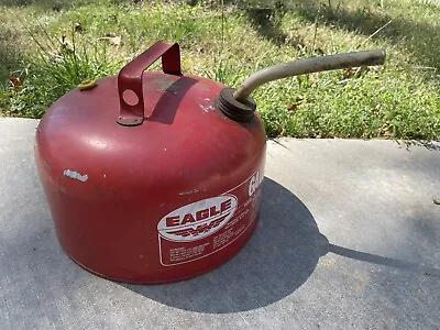 Vintage EAGLE Metal  2-1/4 Gallon Gas Gasoline Can Galvanized Model SP 2 1/2 • $24.95